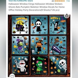 Halloween decor stickers